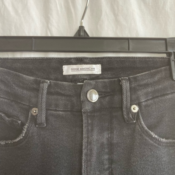 Good American Black Straight Leg Jeans Size 27 - Picture 13 of 16